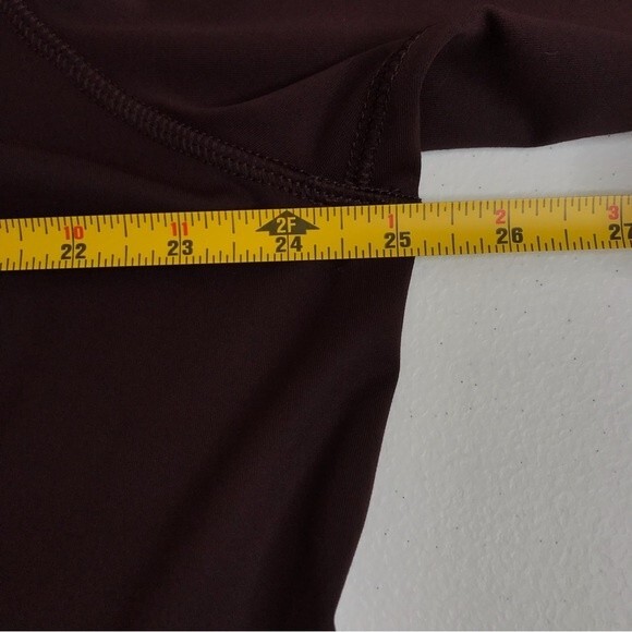 Old Navy Active Powersoft Go Dry Workout Top Pocket Long Sleeve Brown Women 3X - Picture 10 of 13